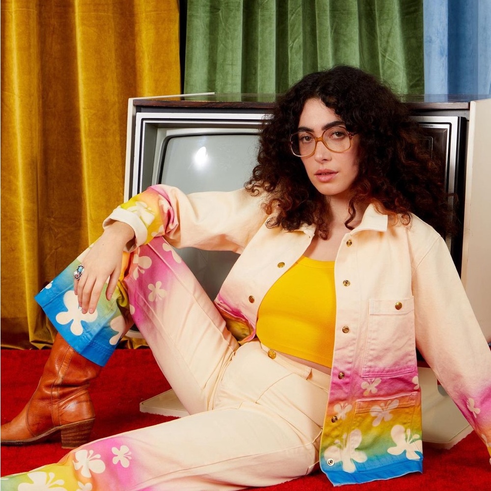 Big Bud Press WORK JACKET Airbrush Butterfly design🦋Rare.From sample sale